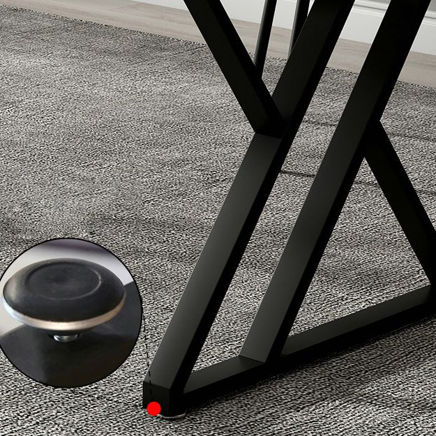 Trestle Rectangular Office Desk Dark Taupe Industrial Writing Desk Clearhalo 'furn' 'furn_office_desk' 'Furniture' 'Office Desks' 'Office Furniture' 'office_desk' 1200x1200_e65722b4-65f4-4036-b1cc-769259901c7c