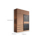 Glass and Wood Wardrobe Cabinet Brown Wardrobe Armoire with Garment Rod Clearhalo 'Armoires & Wardrobes' 'armoires_wardrobes' 'Bedroom Furniture' 'furn' 'furn_armoires_wardrobes' 'Furniture' 1200x1200_e6576e36-b690-4ef0-b1f1-eae8f6c60c7f