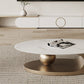 Stone Oval Contemporary Coffee Table Single Pedestal Coffee Table Clearhalo 'Coffee & Accent Tables' 'Coffee Tables' 'coffee_tables' 'furn' 'furn_coffee_tables' 'Furniture' 'Living Room Furniture' 1200x1200_e6579561-a791-4266-a2df-b6299ebc2917