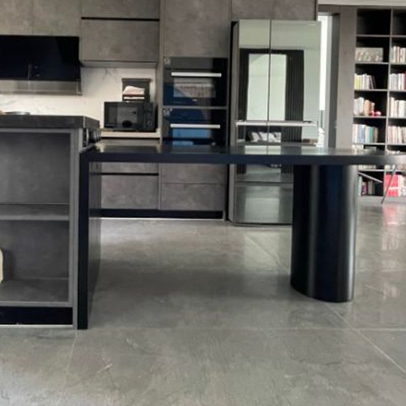 42-inch Height Bar Table Contemporary Wood Top Bar Table, for Living Room Clearhalo 'Bar Furniture' 'Bar Tables' 'bar_tables' 'furn' 'furn_bar_tables' 'Furniture' 'furniture_bar_tables' 'Kitchen & Dining Furniture' 1200x1200_e65cc50f-9e82-4685-bf8c-3ac9c01cf129