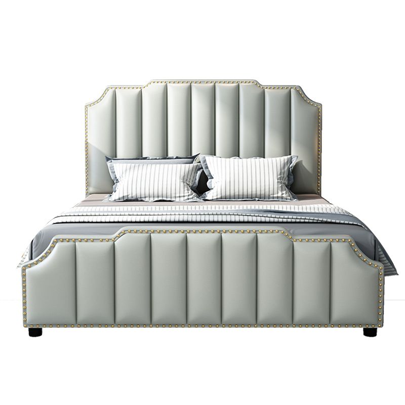 84.65 inch Wide Contemporary Standard Bed Solid Wood Bed with Headboard Clearhalo 'Bedroom Furniture' 'Beds' 'furn' 'furn_beds' 'Furniture' 1200x1200_e65f76c7-fc7d-4fbe-bf54-cca5cc6cd2d9