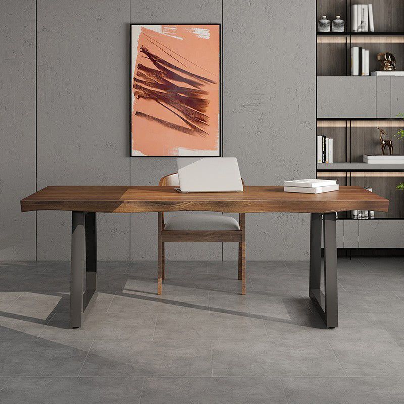 29.5 "H Contemporain Simple Wood Office Bureau Home Writing Desk avec base de traîneau