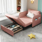 Faux leather Sleeper Sofa 32.28" Wide Pink Foldable Armless Sofa Bed Clearhalo 'furn' 'furn_futons' 'Furniture' 'Futons & Daybeds' 'Futons' 'Living Room Furniture' 1200x1200_e65fe2f9-d31c-409b-8e87-352bcd3ff2a9