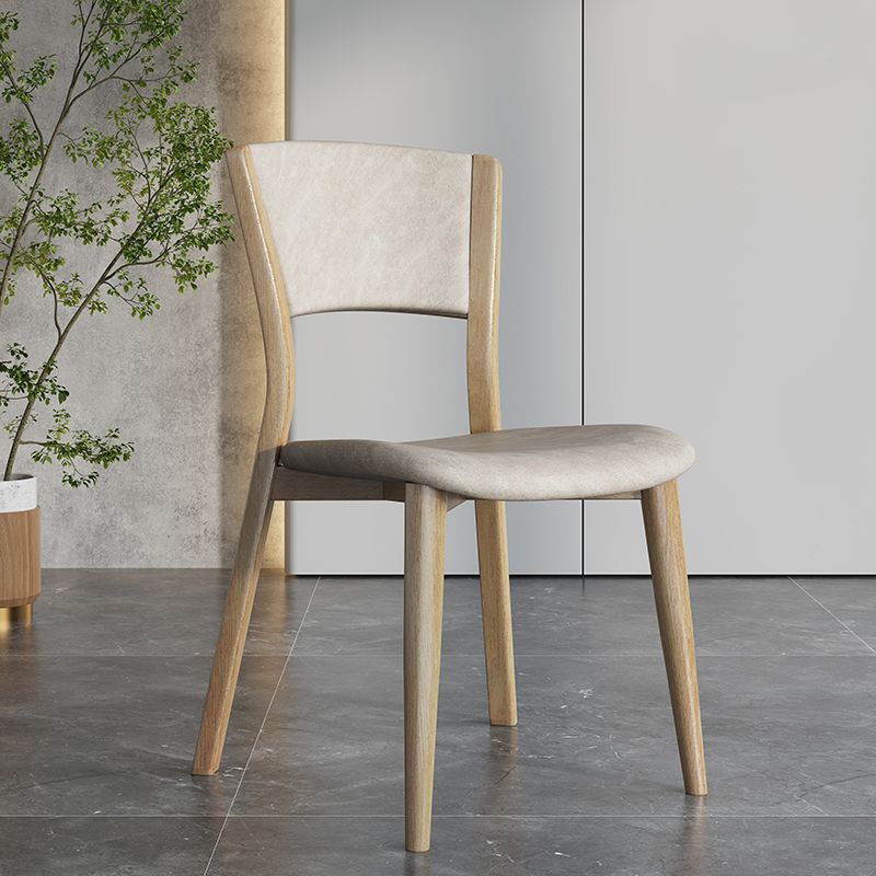 Contemporary Style Dining Chairs Oak Solid Wood Open Back Armless Chair Clearhalo 'Dining Chairs' 'Dining Tables & Seating' 'dining_chair' 'furn' 'furn_dining_chair' 'Furniture' 'Kitchen & Dining Furniture' 1200x1200_e660a53b-f61d-4b23-b2da-01648e9face1