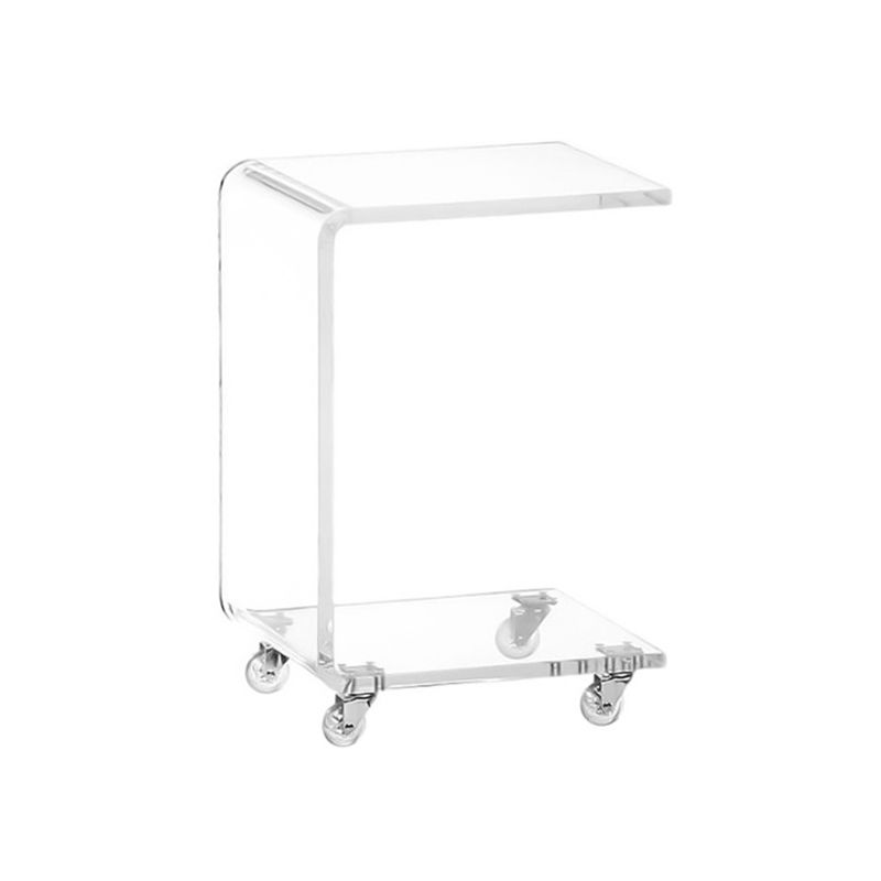 Modernistic Plastic Abstract End Table Rectangular Corner Table for Living Room Clearhalo 'Coffee & Accent Tables' 'End & Side Tables' 'end_side_tables' 'furn' 'furn_end_side_tables' 'Furniture' 'Living Room Furniture' 1200x1200_e661b8e1-7950-4dca-85b8-bb1c3c3a6861