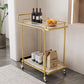 Contemporary Metal Prep Table 33.86"H Rolling Prep Table with Open Storage