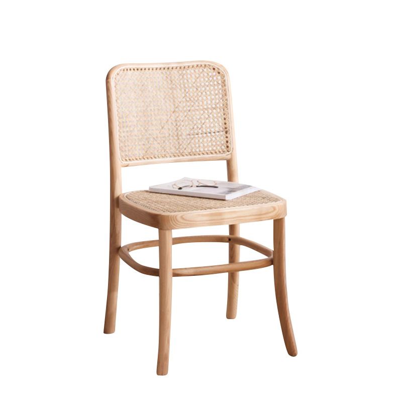 Eigentijdse zijstoel houten open rug eetkamerstoel voor keuken