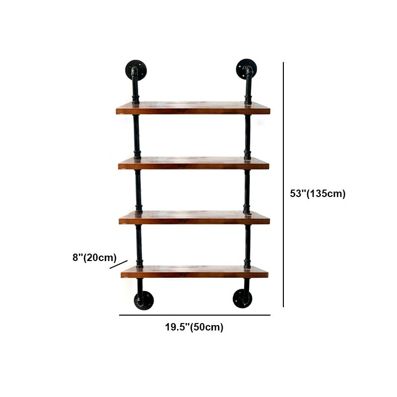 Industrial Style Bookshelf Wall Mounted Solid Wood Bookcase for Home Office Clearhalo 'Bookcases' 'furn' 'furn_bookcases' 'Furniture' 'furniture_bookcases' 'kitchen' 'kitchen_bookcases' 'Living Room Furniture' 'Office Furniture' 1200x1200_e6630ea2-503b-4bcd-bafa-be48abff4bc5