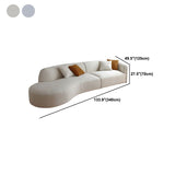 Skandinavisches gebogenes Sofa mit Chaise 49,21-in D 4-Sitzer-Sofa