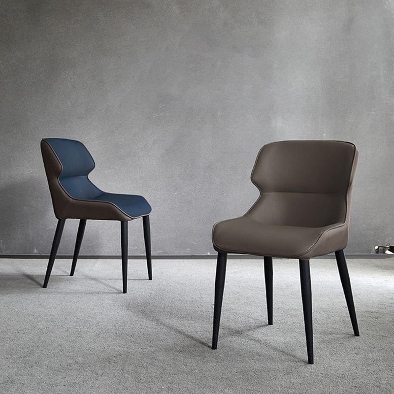 Metal Scandinavian Style Dining Chair Home Wingback Side Armless Chair Clearhalo ' kitchen&dining_furn' 'Dining Chairs' 'Dining Tables & Seating' 'dining_chair' 'Furniture' 'furniture_dining_chair' 'Kitchen & Dining Furniture' 'kitchen' 1200x1200_e6673669-ff68-4c41-b949-e90f75563557