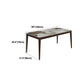 Rectangle Mid-Century Modern Dining Table Brown Tone Fixed Table with Sintered Stone Clearhalo ' dining_table' 'Dining Tables & Seating' 'Dining Tables' 'furn' 'furn_dining_table' 'Furniture' 'furniture_dining_table' 'Kitchen & Dining Furniture' 'kitchen&dining_furn' 'kitchen' 'kitchen_dining_table' 1200x1200_e667ab88-0981-4171-86a7-68a312b38db7