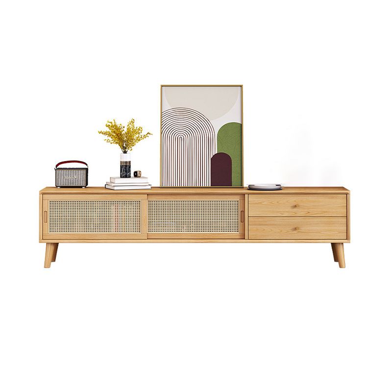 Mobile moderno con console TV in legno in legno massiccio con mobile - 17,72 "H