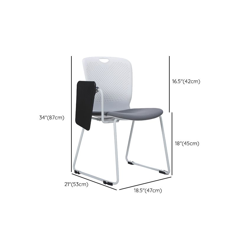Contemporary Armless Office Chair Plastic Mid Back No Wheels Conference Chair Clearhalo 'furn' 'furn_office_chair' 'Furniture' 'Office Chairs' 'Office Furniture' 'office_chair' 1200x1200_e6697117-9f27-4a49-ac19-e6b9b8a4892e