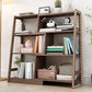 Wooden Ladder Bookshelf Modern Style Open Back Bookcase for Home Office