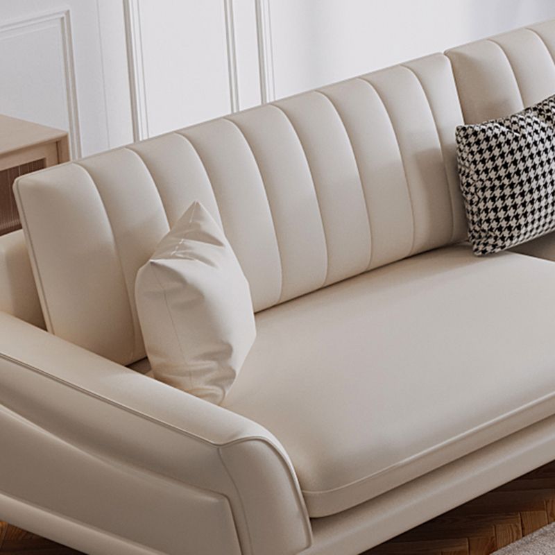 Canapé en cuir faux 35,43 "d x 36,22" H canapé à bras évasé pour le salon