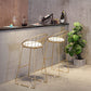 Glam 1/2/3 Pieces Faux Marble Bar Table Set Fixed Table Counter Set for Home Use Clearhalo 'Bar Furniture' 'furn' 'furn_home_bar_bar_sets' 'Furniture' 'Home Bars & Bar Sets' 'home_bar_bar_sets' 'Kitchen & Dining Furniture' 1200x1200_e66a7642-cee7-436a-9f1e-35e0dfb75c63
