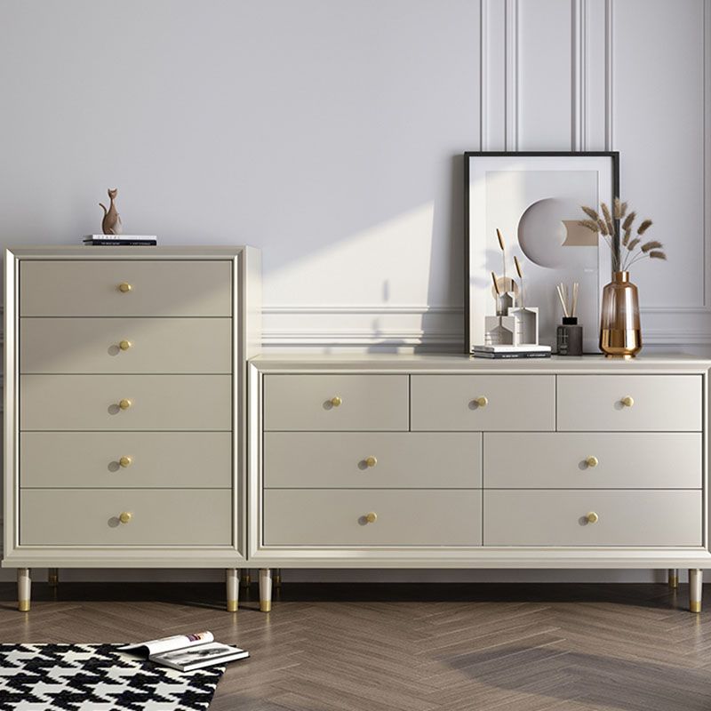 Comportador doble horizontal horizontal tocador de almacenamiento de madera de cerezo para dormitorio