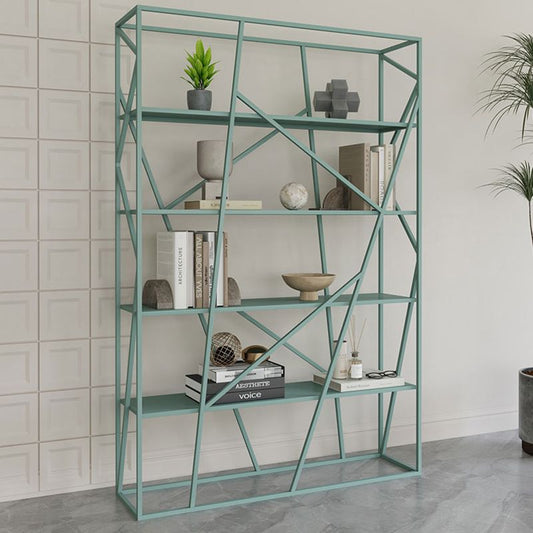 Metal Etagere Bookshelf Scandinavian Open Back Bookcase with Shelves Clearhalo 'Bookcases' 'furn' 'furn_bookcases' 'Furniture' 'Office Furniture' 1200x1200_e66e409d-697e-4841-b9cb-d4eb44a244ab