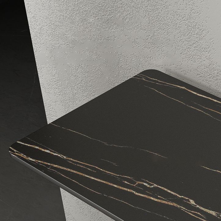 15" Wide Stone Contemporary Console Table Black Rectangle Sofa Table Clearhalo 'Console Tables' 'console_tables' 'Entry & Mudroom Furniture' 'furn' 'furn_console_tables' 'Furniture' 1200x1200_e66e4a0f-2fe4-426c-8a87-36c6a59e9080