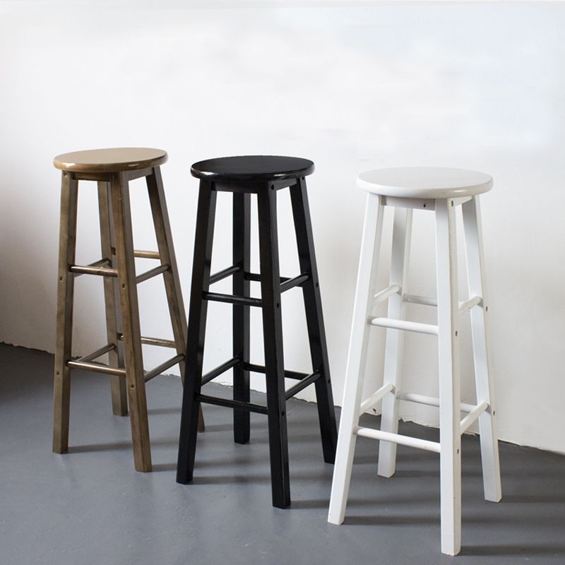 Modern Armless Counter Stool Wood Household Bar Stool with Pedal Clearhalo 'Bar Furniture' 'Bar Stools' 'bar_stools' 'furn' 'furn_bar_stools' 'furniture_bar_stools' 'Kitchen & Dining Furniture' 'kitchen&dining_furn' 'kitchen' 'kitchen_furn' Furniture' 1200x1200_e66e8314-3d37-4786-900c-e293020a4ec2