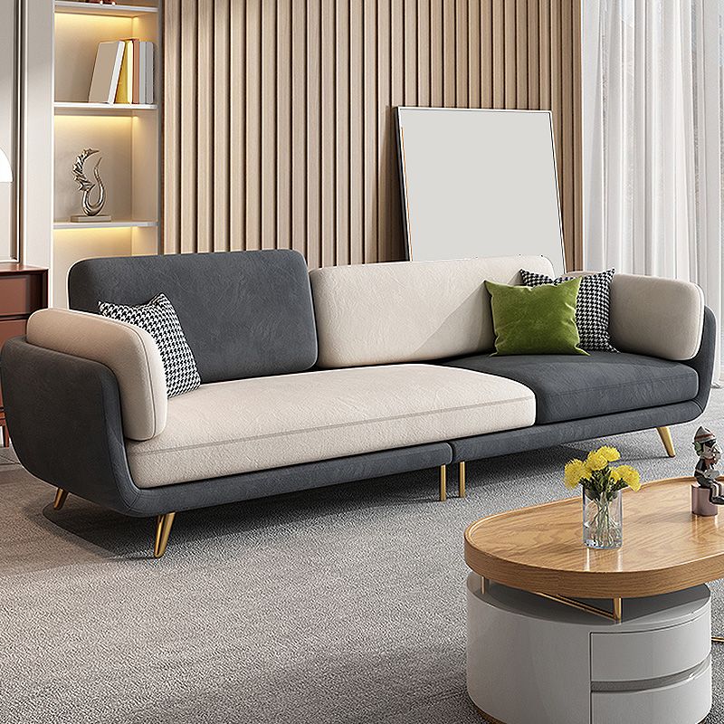 Scandinavian White Pillow Top Arm Sofa/Sectional with Removable Cushions