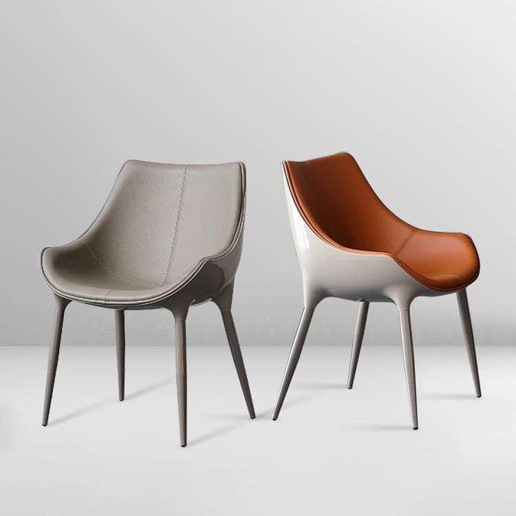 Contemporary Style Dining Side Chair Kitchen Arm Side Chairs with Metal Legs Clearhalo ' kitchen&dining_furn' 'Dining Chairs' 'Dining Tables & Seating' 'dining_chair' 'furn' 'furn_dining_chair' 'Furniture' 'furniture_dining_chair' 'Kitchen & Dining Furniture' 'kitchen' 1200x1200_e670a4e9-0128-4b20-93ea-1d548b6db65f