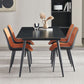 Kitchen Industrial Dinner Table Stone Rectangle 4 Legs Dining Table Clearhalo 'Dining Tables & Seating' 'Dining Tables' 'dining_table' 'furn' 'furn_dining_table' 'Furniture' 'Kitchen & Dining Furniture' 1200x1200_e670bfdf-2090-46b7-98ec-09d98299e25c
