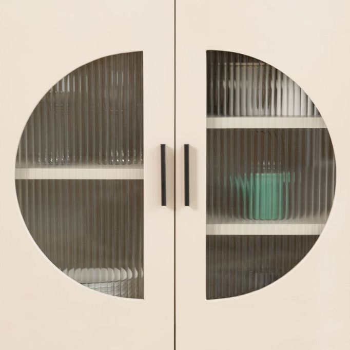 Moderno legno 39 "h sideboard buffet sala da pranzo buffet server con porte di vetro