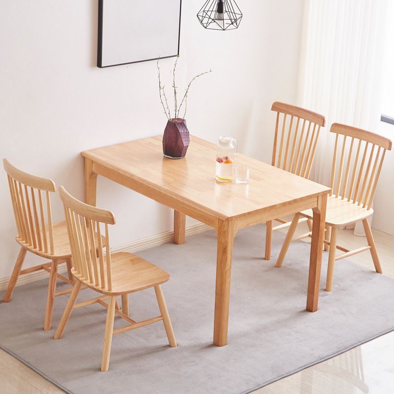 Modern Style Solid Wood Dining Table with Rectangle Shape Standard Height Table for Home Use Clearhalo 'Dining Room Sets' 'Dining Tables & Seating' 'dining_room_set' 'Furniture' 'furniture_dining_room_set' 'Kitchen & Dining Furniture' 'kitchen&dining_furn' 'kitchen' 1200x1200_e67405cb-77dd-4e24-a4c1-569e4256c97f
