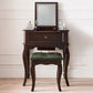 Traditional Flip-Top Vanity Dressing Table Wooden Makeup Vanity Set Clearhalo 'Bedroom Furniture' 'furn' 'furn_makeup_vanities' 'Furniture' 'Makeup Vanities' 'makeup_vanities' 1200x1200_e67424f8-284b-4a29-af7f-b8889fb91043