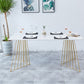 Rectangle Double Pedestal Dining Table Glam Faux Marble Table for Kitchen Clearhalo 'Dining Tables & Seating' 'Dining Tables' 'dining_table' 'furn' 'furn_dining_table' 'Furniture' 'Kitchen & Dining Furniture' 1200x1200_e67437f5-1b3a-4bfb-a106-9b1f32fd7edb