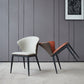 Modern Home Leather Side Chair Matte Finish Wingback Dining Chair