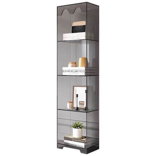Contemporary Closed Back Standard Bookshelf Acrylic Bookcase for Study Room Clearhalo 'Bookcases' 'furn' 'furn_bookcases' 'Furniture' 'Office Furniture' 1200x1200_e6766575-7bbe-4110-b584-5a6e00d04991