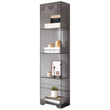 Contemporary Closed Back Standard Bookshelf Acrylic Bookcase for Study Room Clearhalo 'Bookcases' 'furn' 'furn_bookcases' 'Furniture' 'Office Furniture' 1200x1200_e6766575-7bbe-4110-b584-5a6e00d04991