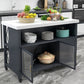 Contemporary Marble Kitchen Trolley Stationary Kitchen Trolley with Drawer Clearhalo 'furn' 'furn_kitchen_islands_carts' 'Furniture' 'Kitchen & Dining Furniture' 'Kitchen Islands & Carts' 'kitchen_islands_carts' 1200x1200_e676f807-c44c-4cca-ae95-72d783a011e7