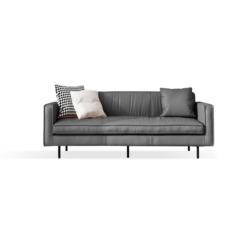 Living Room Standard Stationary Cushions Faux Leather Square Arm Sofa Clearhalo 'furn' 'furn_sofas' 'Furniture' 'Living Room Furniture' 'Sofa' 'sofas' 1200x1200_e677ab32-68f0-4246-bab4-fd56f9482da8