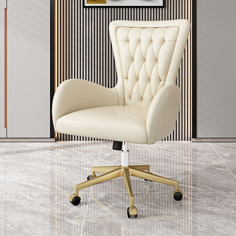 Modern Leather Task Chair Height-adjustable Desk Chair for Office Clearhalo 'furn' 'furn_office_chair' 'Furniture' 'Office Chairs' 'Office Furniture' 'office_chair' 1200x1200_e678cc36-112d-41d0-8b60-ff0ece9b68f2