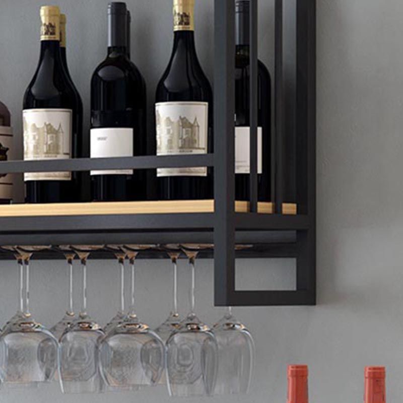 Metal Wall Mounted Wine Glass Stemware Rack Holder Industrial Wine Rack Kit Clearhalo 'furn' 'furn_wine_racks' 'Furniture' 'Kitchen & Dining Furniture' 'Wine Racks' 'wine_racks' 1200x1200_e6792e48-b3f6-4760-8d4f-025ff5a08240
