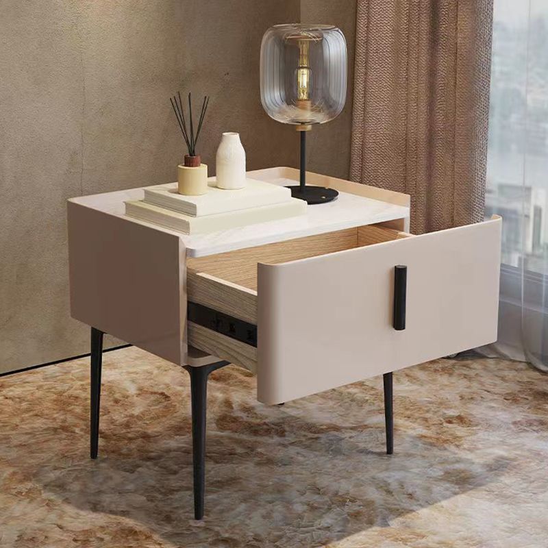 Contemporary 1 Drawer Accent Table Nightstand Antique Finish Bed Nightstand Clearhalo 'Bedroom Furniture' 'furn' 'furn_night_stand' 'Furniture' 'night_stand' 'Nightstands' 1200x1200_e67995c1-5ab3-4b73-b0c2-bd502ab487d0