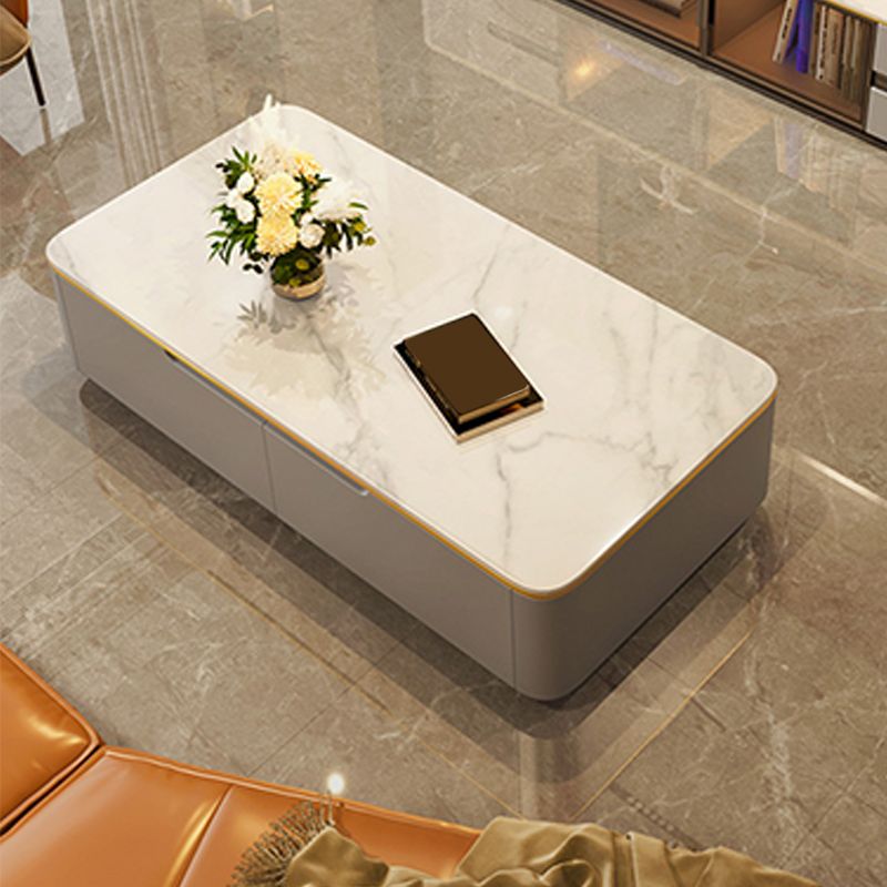 Tavolino glam tavolo da cocktail quadrato rettangolare in bianco