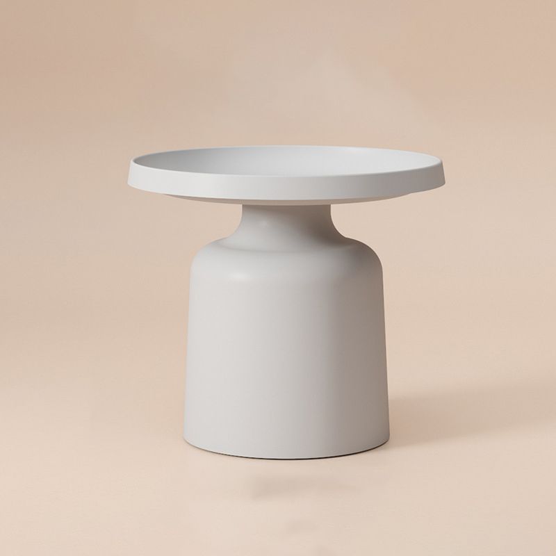 ラウンドトレイトップコーヒーテーブルメタルペデスタル1シングルカクテルテーブル