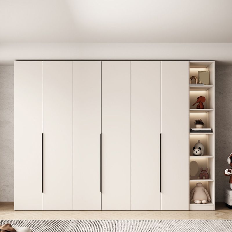 Armoire d'armoire de chambre à coucher de style moderne armoire de rangement en bois avec canne de vêtements