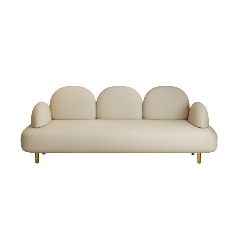 Macaroon Modern Recessed Arm Sofa 3 Seater Curved Sofa for Living Room Clearhalo 'Furniture' 'furniture_sofas' 'kitchen' 'kitchen_sofas' 'Living Room Furniture' 'Sofa' 'sofas' 1200x1200_e67e38d8-31e0-49ab-af2c-b894e20305e5