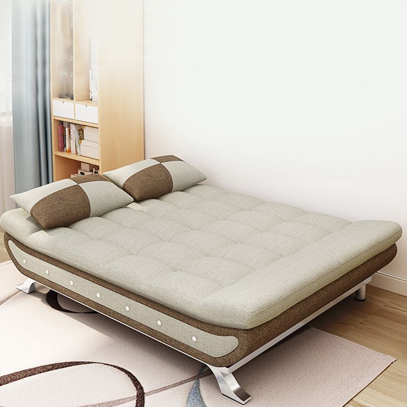 74.80" W √ó 35.43" D √ó 35.43" H Biscuit Back Linen Armless Sofa with Foldable Clearhalo 'furn' 'furn_sofas' 'Furniture' 'furniture_sofas' 'kitchen' 'kitchen_sofas' 'Living Room Furniture' 'Sofa' 'sofas' 1200x1200_e67ea2e7-9e04-4f96-af29-62cb01fbc0bd