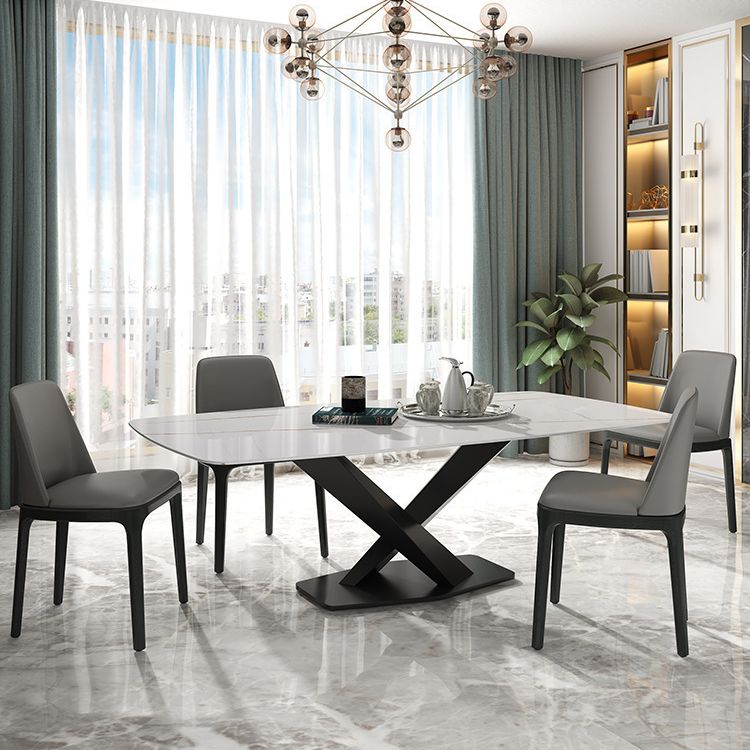 Glam Style Rectangle Table Set 1/4/5/6 Pieces Dining Set for Home Use Clearhalo 'Dining Room Sets' 'Dining Tables & Seating' 'dining_room_set' 'furn' 'furn_dining_room_set' 'Furniture' 'Kitchen & Dining Furniture' 1200x1200_e67f8dc7-b4a4-455a-9845-ebbfea38ac9a