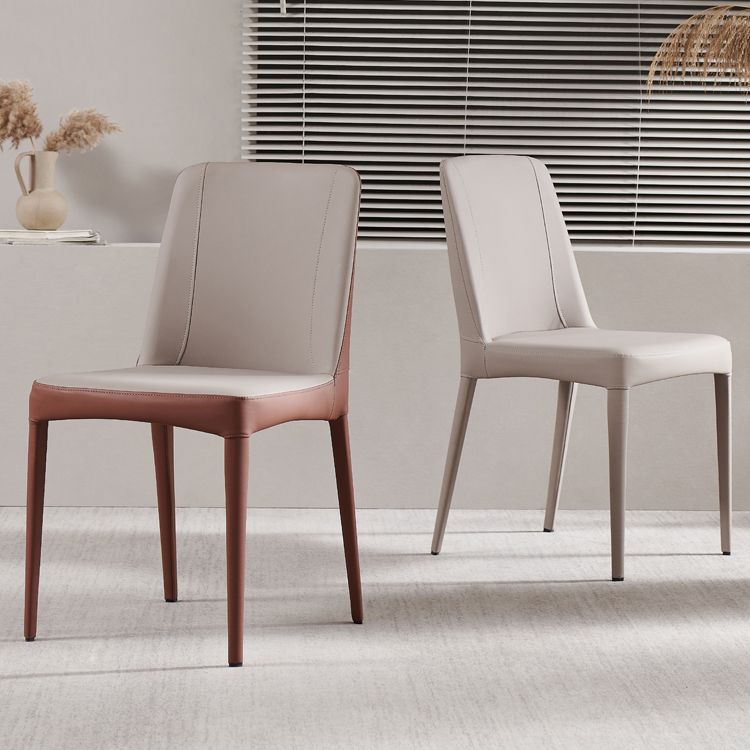 Silla de comedor de comedor de comedor de metal contemporáneo para uso en el hogar