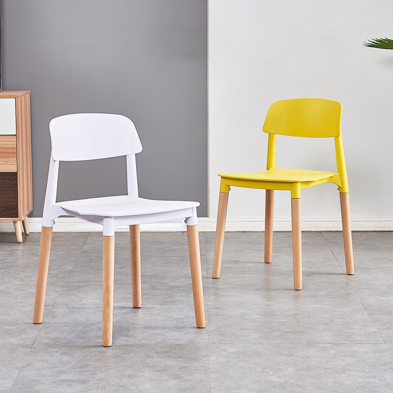 Modern Style Plastic Dining Chair Open Back Dining Side Chair for Kitchen Clearhalo ' kitchen&dining_furn' 'Dining Chairs' 'Dining Tables & Seating' 'dining_chair' 'furn' 'furn_dining_chair' 'Furniture' 'furniture_dining_chair' 'Kitchen & Dining Furniture' 'kitchen' 1200x1200_e6834302-163d-4dee-b97a-4bef094fe1f5