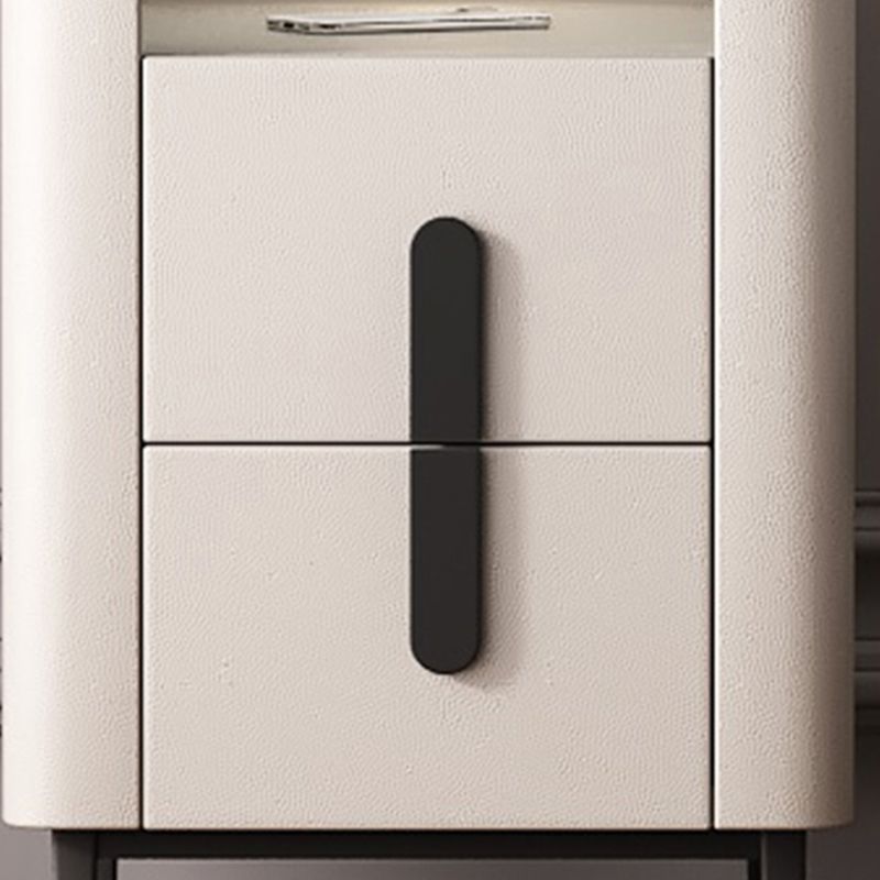 2-drawer Nightstand 21.65" Tall Charging Station Bedside Cabinet Clearhalo 'Bedroom Furniture' 'furn' 'furn_night_stand' 'Furniture' 'night_stand' 'Nightstands' 1200x1200_e6855c23-6b18-4867-8a5a-28a9218f6e5d