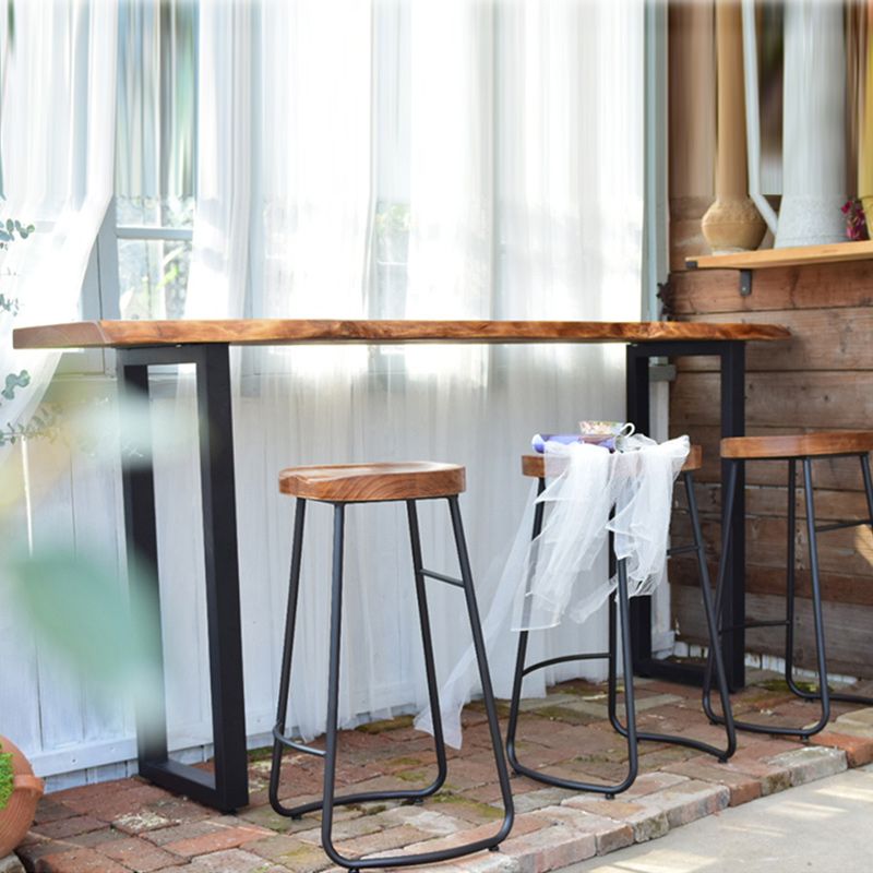 Modern Solid Wood Counter Set 1/2/4 Pieces Rectangle Bar Table Set in Natural Clearhalo 'Bar Furniture' 'furn' 'furn_home_bar_bar_sets' 'Furniture' 'Home Bars & Bar Sets' 'home_bar_bar_sets' 'Kitchen & Dining Furniture' 1200x1200_e6858aa0-1be5-4eb6-bfef-a9193711b805