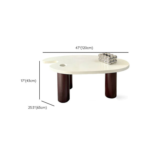 16"H Contemporary Coffee Table White 3 Legs Coffee Cocktail Table Clearhalo 'Coffee & Accent Tables' 'Coffee Tables' 'coffee_tables' 'furn' 'furn_coffee_tables' 'Furniture' 'Living Room Furniture' 1200x1200_e6860a6f-bf72-4b06-9bd7-8d3ce7a0d527